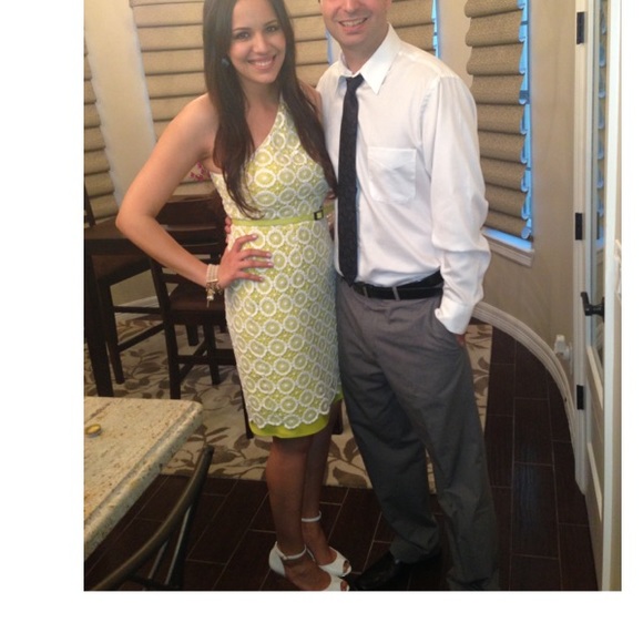 Vince Camuto Lime green dress