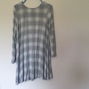 Grey plaid old navy swing dress