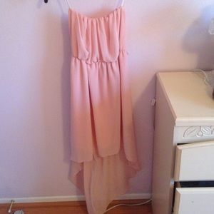 Light Pink Hi-Lo Dress