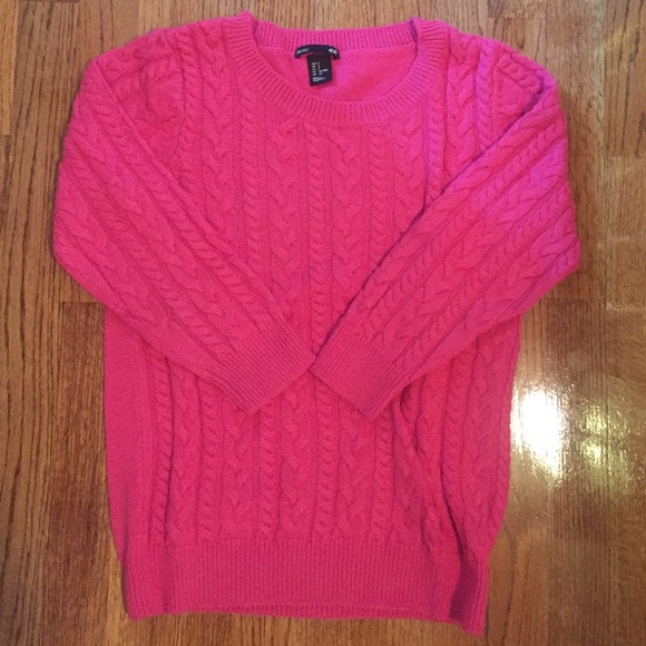 H&M Pink Cable Knit Sweater
