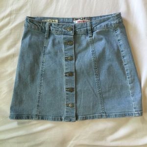 Denim Button Down Skirt