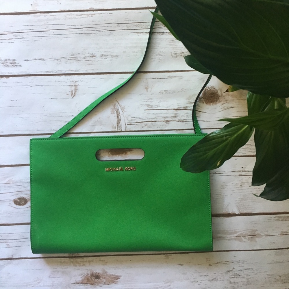 Michael Kors Tilda genuine leather XL clutch