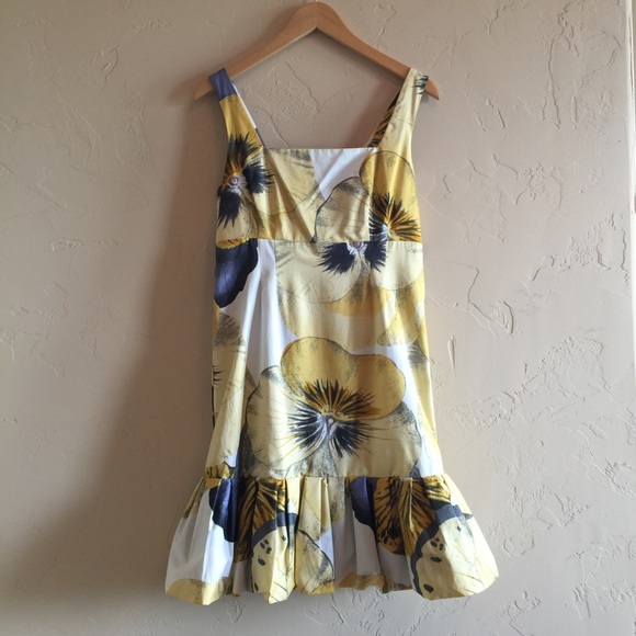 Leifsdottir for Anthropologie floral pansy dress