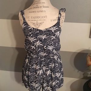 BLUE PALM TREE ROMPER