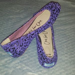 Toms Purple Animal Print - Size W6