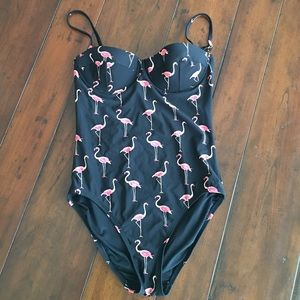 Kate Spade One Piece Flamingo Swimsuit