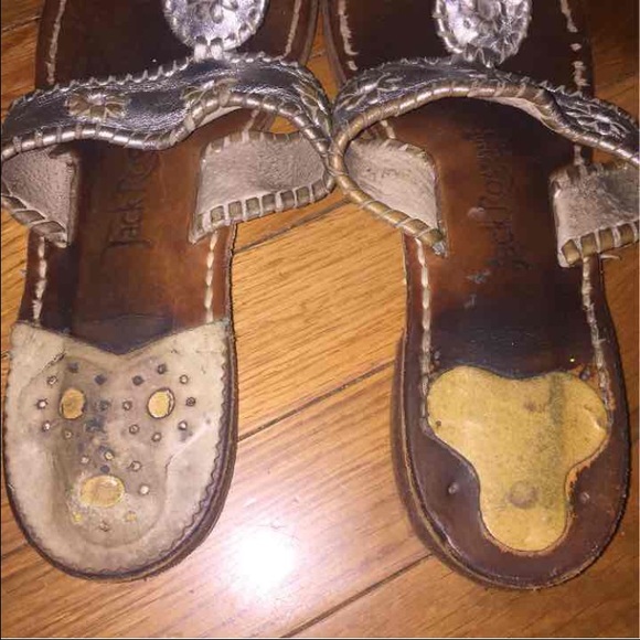 •Sold on Ⓜ•Jack Rogers sandals silver size 9 - Picture 3 of 4