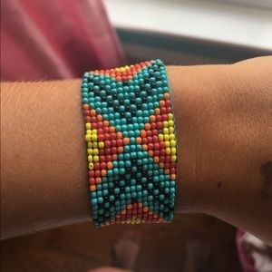 Aqua Aztec bracelet