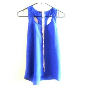 Soprano Sheer Longer Back Tank Blouse