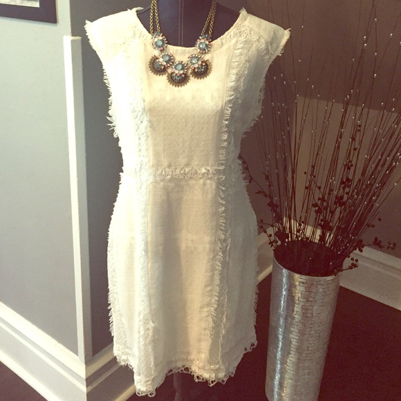 BCBGMaxAzria White Linen Dress