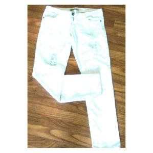 White Distressed Skinny Jeans