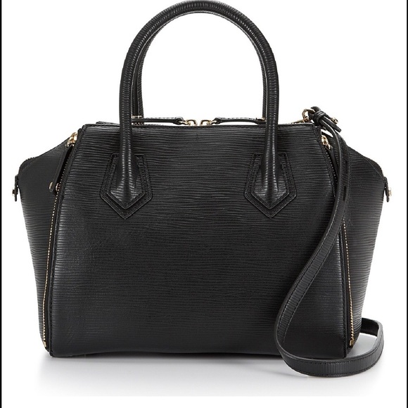 Rebecca Minkoff black leather mini Perry satchel