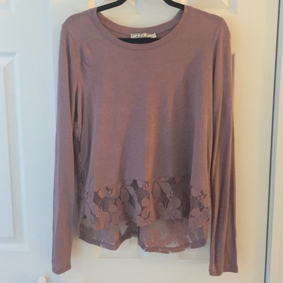 Chloe K heather long sleeve shirt