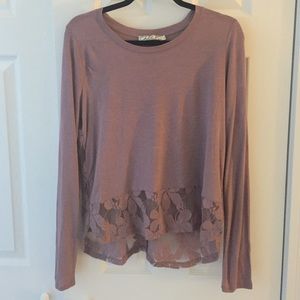 Chloe K heather long sleeve shirt