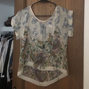 Paisley chiffon top