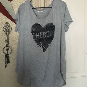 Rebel heart graphic tshirt.. Maurices plus size 2