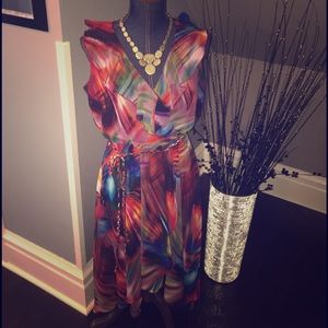 Ronni Nicole sleeveless high low dress