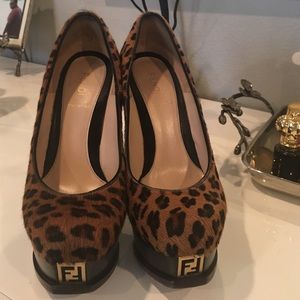 Fendi cheetah print shoes