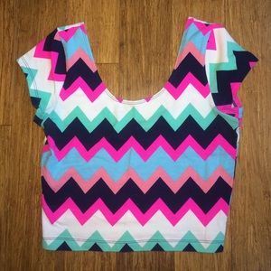 Charlotte Russe Chevron Print Crop Top