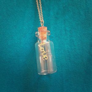 Fun message in a bottle necklace
