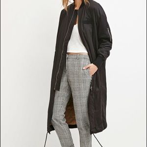 ISO Forever 21 Long Drawstring Bomber