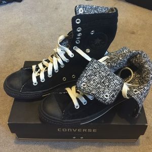 Converse All Star Black Suede High Tops