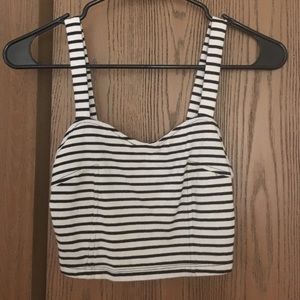 Black and white crop top