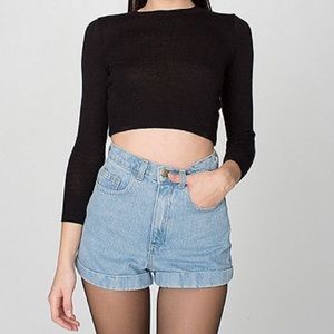 American Apparel High-Waist Cuff Shorts