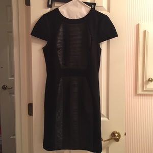 Ali Ro leather and scuba material dress