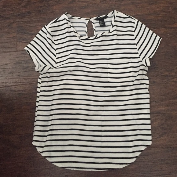 Black and White Stripped Trendy Top