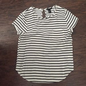 Black and White Stripped Trendy Top