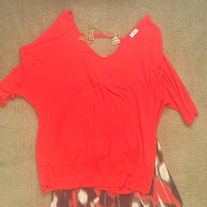 Vibrant orange top