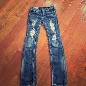 Distressed jeans