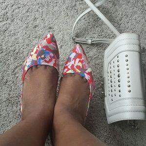 BCBGeneration multi-colored heels.