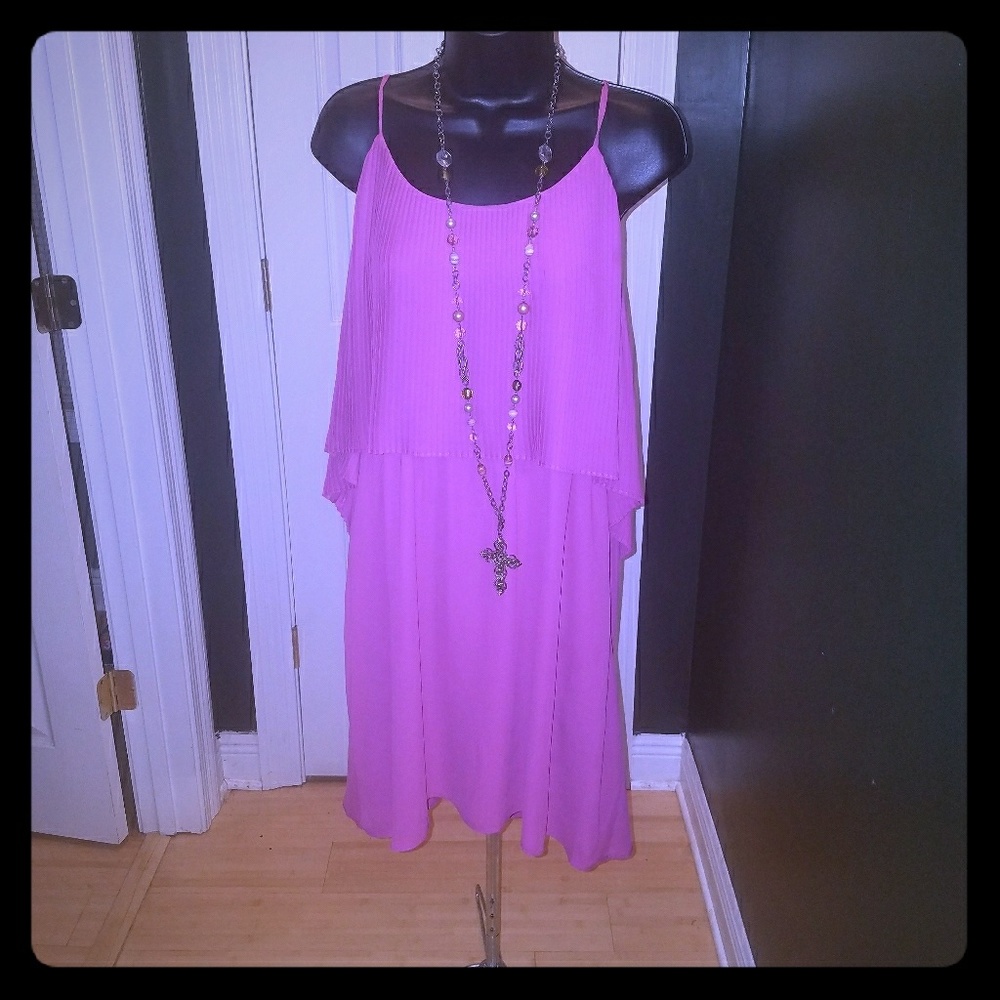 Mauve sleeveless mini dress