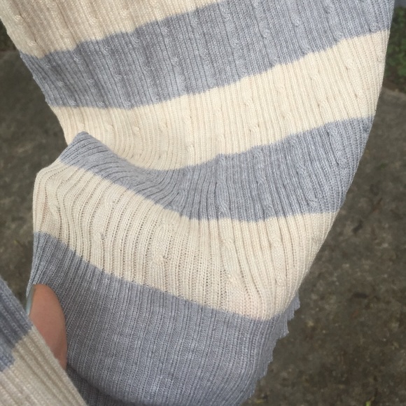 Striped Stretchy Ribbed Sweater - Picture 3 of 4
