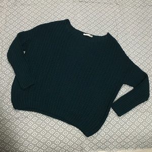 Teal drop shoulder sweater