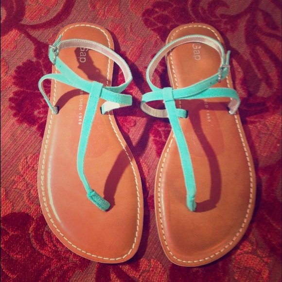 Turquoise Leather Sandals