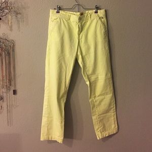 Yellow pants from anthropologie