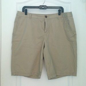 Bermuda khaki shorts.