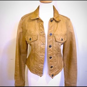 Gap Mustard Leather Jacket