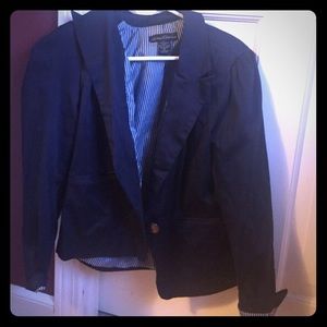 Navy Blazer W/ Interior Pinstripes