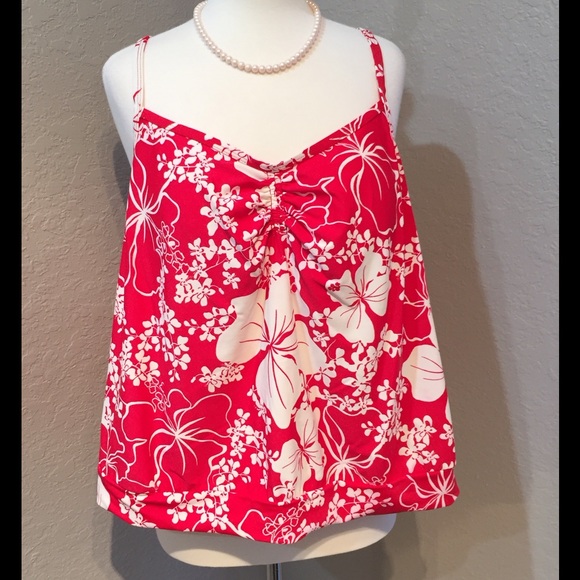 Liz Claiborne Other - Liz Claiborne Tankini Top Red & White Size 22w 🎀