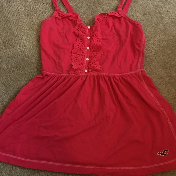Pink Hollister tank top