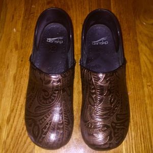Brown Leather Dansko Clogs