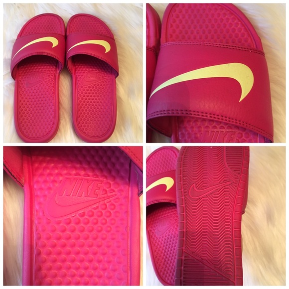 Nike slip on sandals!!