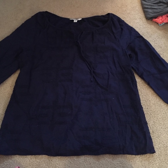 Cute thin light weight navy blue top