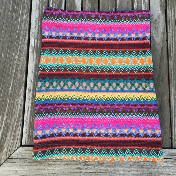 LF Mags & Pye Multicolor Aztec Stitched Mini Skirt