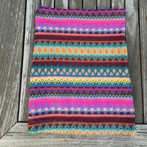 LF Mags & Pye Multicolor Aztec Stitched Mini Skirt