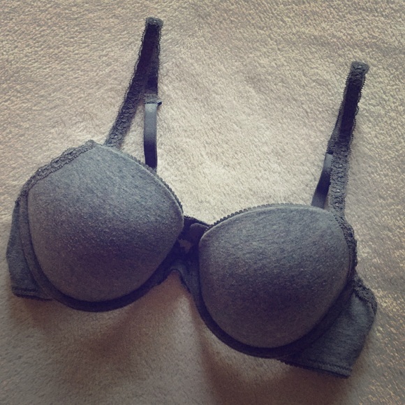 Aerie Lightly Lined Gray Cotton Bra NWOT